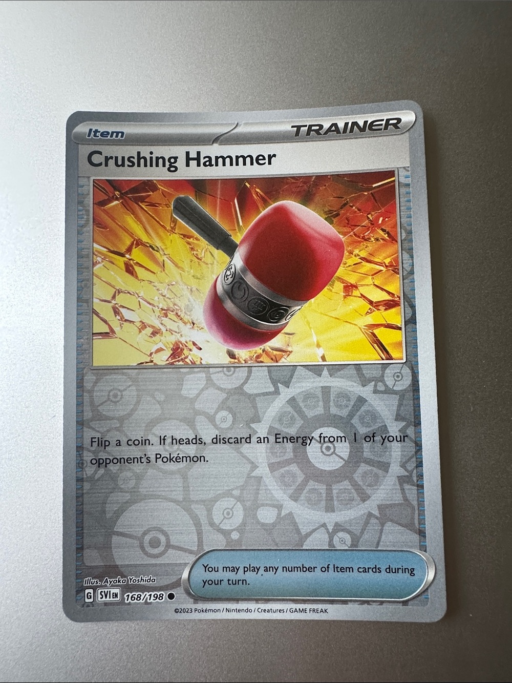 Crushing Hammer Pokémon Trainer Card (168/198)